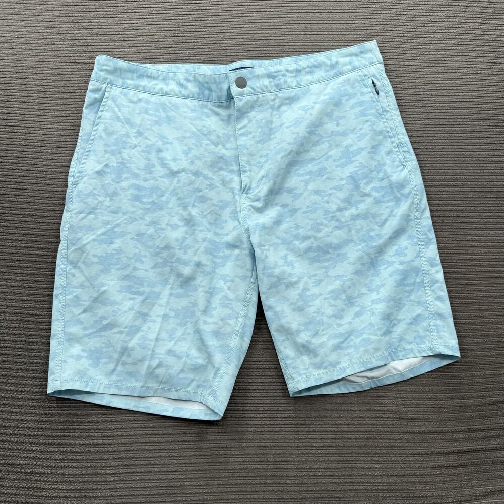 Johnnie‎ O Shorts Mens 34 Blue Camo Performance Stretch Golf Casual Lightweight
